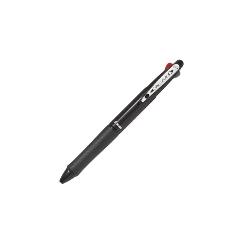 Pilot BKAB40FBK Tri-Color Ballpoint Pen, Acroball 3, 0.7, Black
