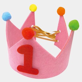 memorial birthday felt crown pink