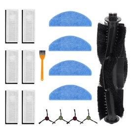 Replacement Parts for Tikom G8000 Max Vacuum: Only for G8000 Max and 2025 Year L8000 Pro Robot Vacuum Accessories Kit，1 Main Brush,4 Side Brushes, 4 Fliter, 4 Mopping Cloth, 1 Small brush（16 Pack）