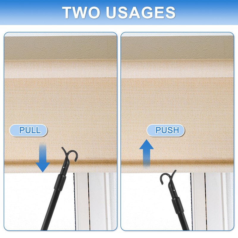 uxcell 14"-23" Draw Rod for Cordless Blinds, Telescopic Rod to