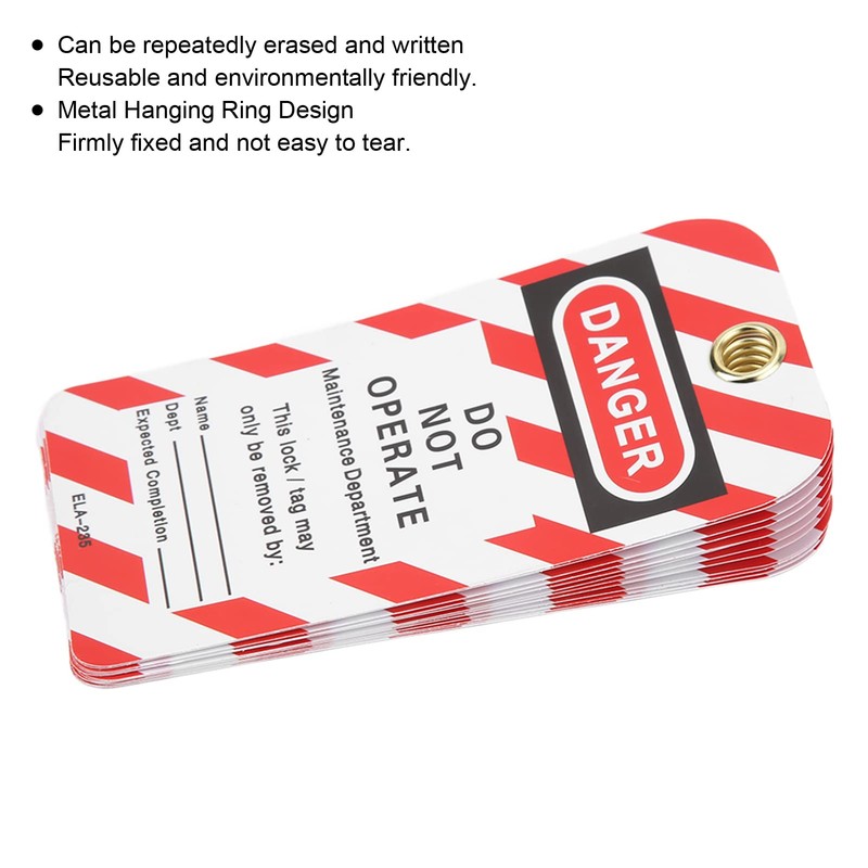 Jonlaki 30pcs Lockout Tagout, RewritableAngerger Operate No Loto Tag, Safety