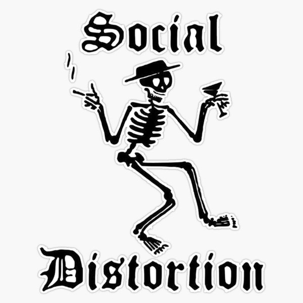 Logo Social Distortion is an American Punk Rock Band Formed in 1978 in Fullerton, California. PANJUL23 Window Water Bottle Bumper Sticker Decal 5"