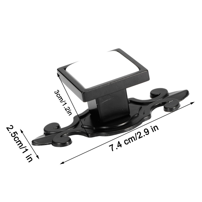 4 Sets Ceramic Zinc Alloy Handle Wardrobe Drawer Pulls Bright