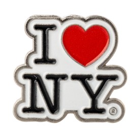 Artisan Owl I Love New York Souvenir Lapel Pin - Stylish New York-Themed Pin, Perfect for Collectors & Gifts (White)