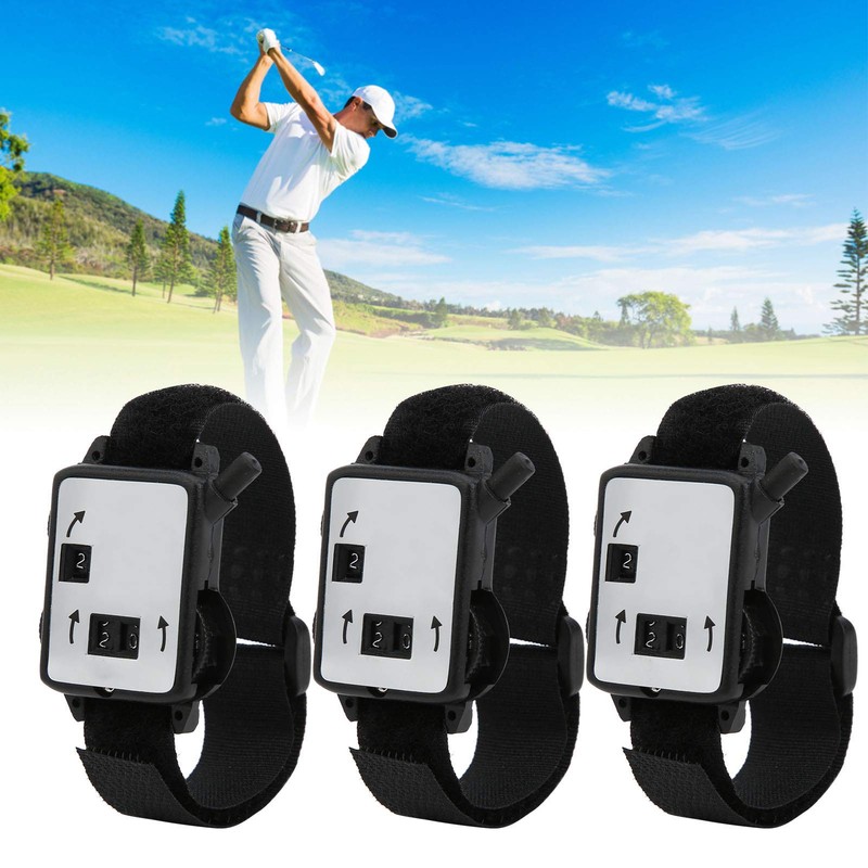 MUNEFE 3Pcs Golfs Score Counter, Wristband Golfs Stroke Score Counter,