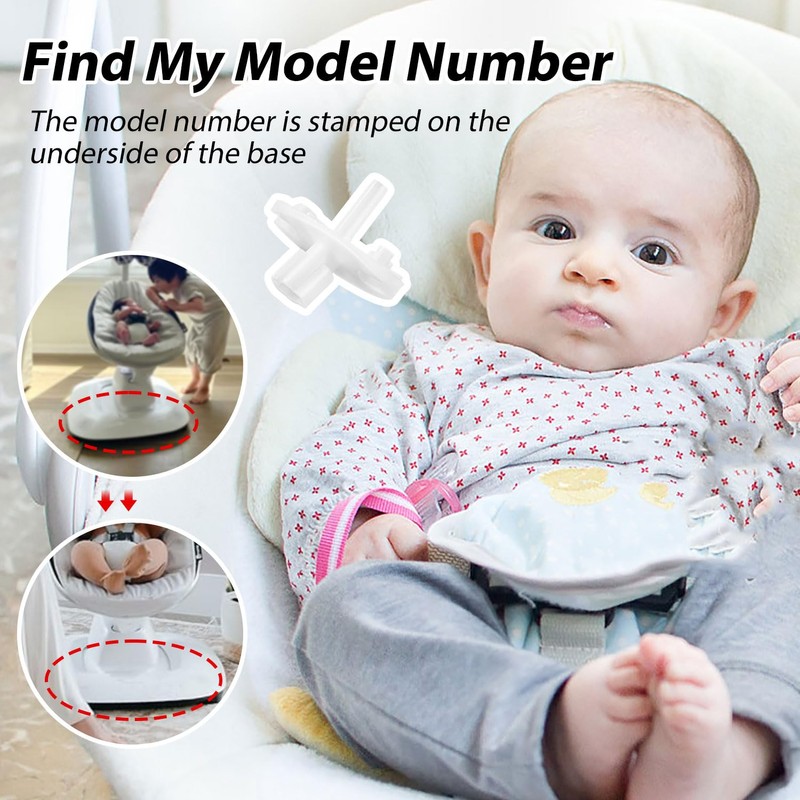Mobile Connector Replacement for 4moms Mamaroo, Toy Pole Bar Conversion