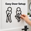 Funny Restroom Door Sign for Bathroom – 2D Acrylic Decorative