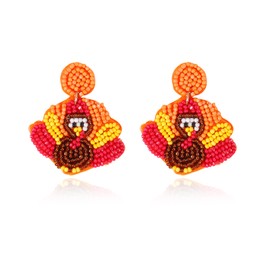 Thanksgiving Fall Earrings for Women Maple Leaf Earrings Candy Corn Autumn Turkey Pumpkin Earrings Holiday Thanksgiving Christmas Gifts