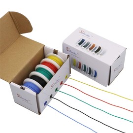 StrivedayFlexible Silicone Wire 24awg Electric Wire 24 Gauge Coper Hook Up Wire 300V Cables Electronic Stranded Wire Cable Electrics DIY Box-1