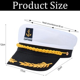 Cadimus Captain's Hat, Captain Costume Accessories, for Carnival Theme Party