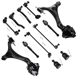 SCITOO 12pc Suspension Kit Front Lower Control Arm Lower Ball Joint Inner Outer Tie Rod End Sway Bar End Link 2013-2017 for Honda for Accord 2017 for Accord