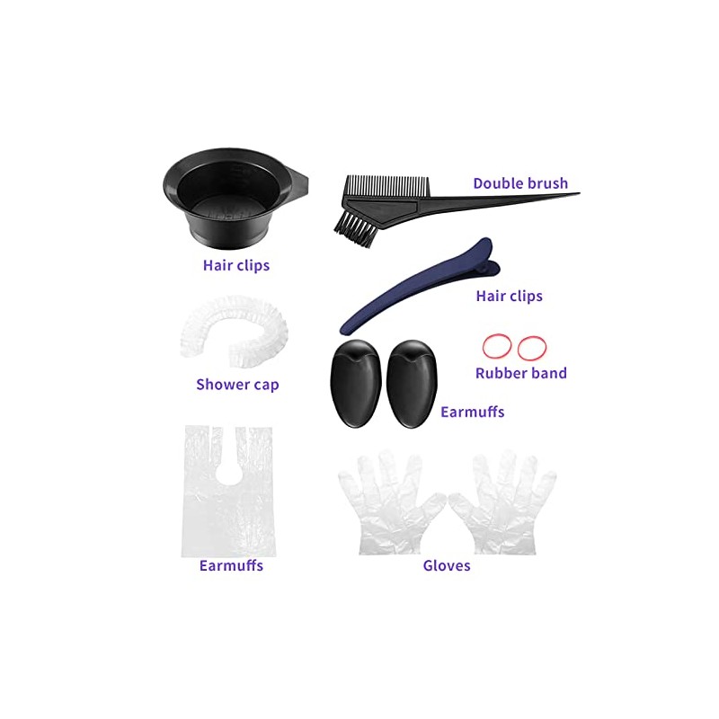 Hair Highlighting Kit Disposable Highlight Cap Coloring Dye Tool Set