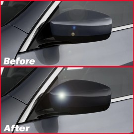 carcartrim-2022 2PCS Gloss Black ABS Mirror Cover Caps For INFINITI G25 G37 Q40 Q60 2008-2013