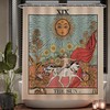 Ulticool Shower Curtain - Sun Nature Flowers Tarot Horoscope Vintage