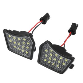 X AUTOHAUX 1 Pair Side Mirror Puddle Light LED Lamp Left and Right Side White Light Fit for Jaguar XE RANGE 2015 for Jaguar XF 2009-2015