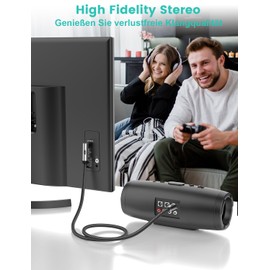 EMK 90 Degree Optical Cable for Soundbar to TV,360 Degree Free-Rotating Plug Fiber Optic Cable S/PDIF Toslink Male to Male Cable for Home Theater, Soundbar, Gaming Console, Speaker(5FT/1.5M)