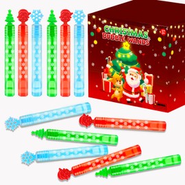 Winter Mini Bubbles Wand Party Favors for Toddlers 20 Pack, Christmas Small Snowflakes Toys Gifts Goody Bag Stocking Stuffers Fillers for Kids, Xmas School Prizes Non Candy Treats Trinket for Students