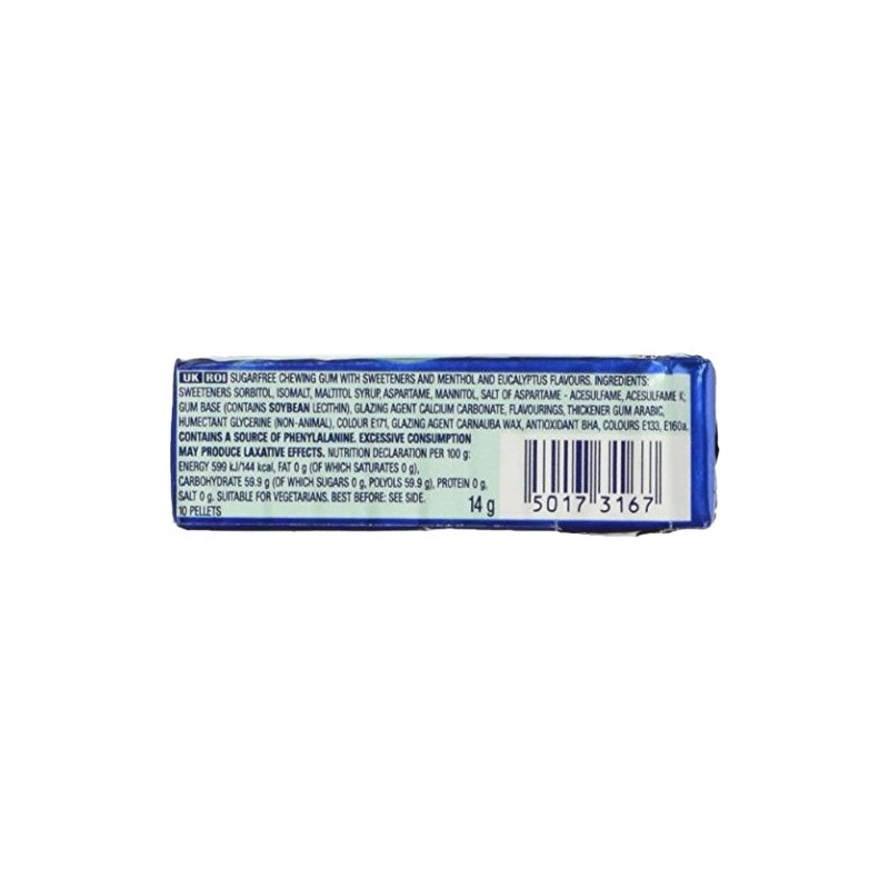 Airwaves Menthol & Eucalyptus Sugarfree Gum (Pack Of 10)