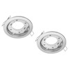 ledscom.de 2 pcs. recessed Ceiling Light ZOBE, Stainless Steel matt,