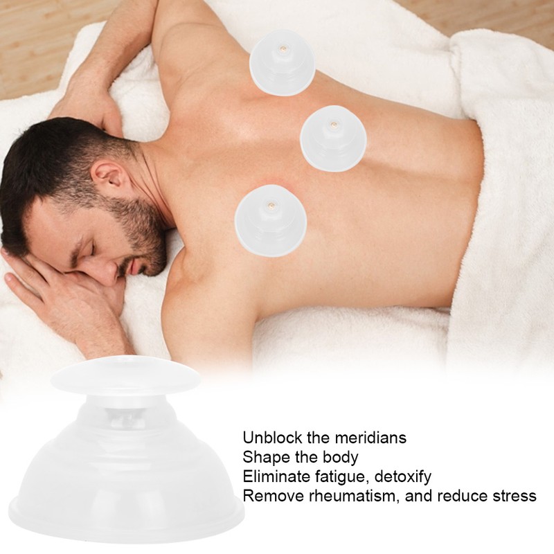 12pcs Silicone Body Therapy Cupping Vacuum Massage Strong Suction Detox