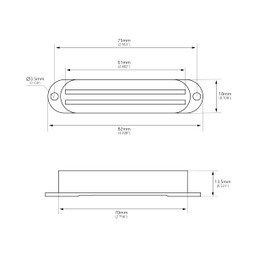 Banworks Electric Guitar Pickup Covers Dual-Coil Hot Rail Pickup Cover Mini Humbucker Cover Frame for Strat Guitars Pack of 3 JT/SYQG-05 Black