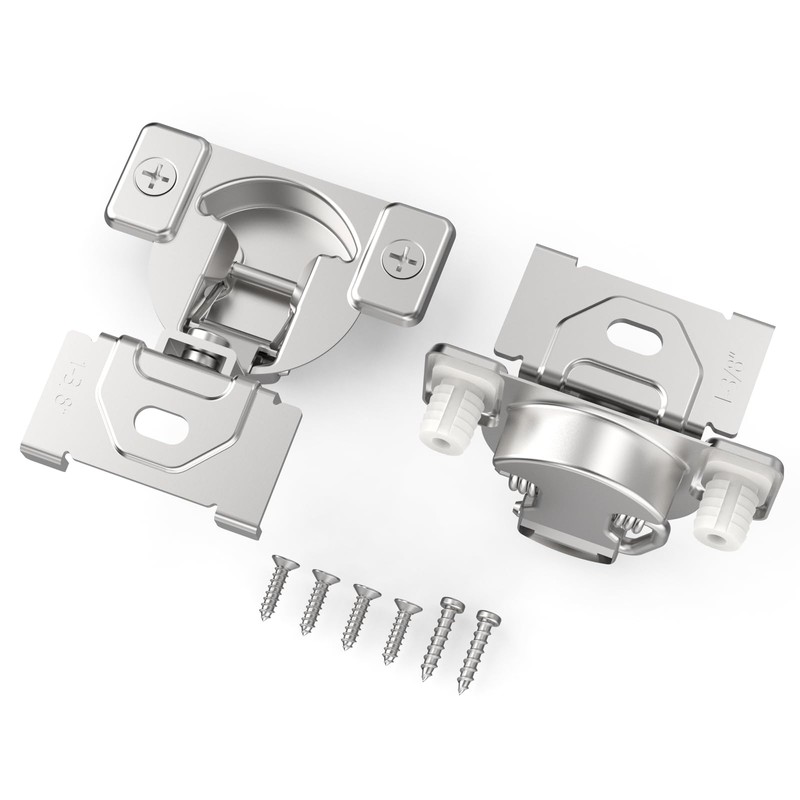 Chibery Non-Slow Close Regular Hinges, 1-3/8" Overlay Standard Concealed Cabinet