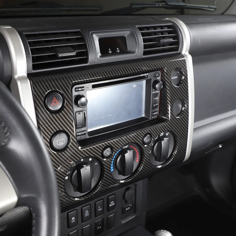 encar88_8 Interior Carbon Fiber Navigation Panel Frame Trim For Toyot@