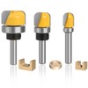 Set of 3 Milling Cutters for Router Set, 8 mm