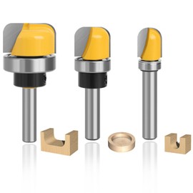 Set of 3 Milling Cutters for Router Set, 8 mm Round Cutter Router Bits, Chamfer Cutter, Bowl Milling Bit, for Woodworking Shaker Cutter Tools, Cutting Tool