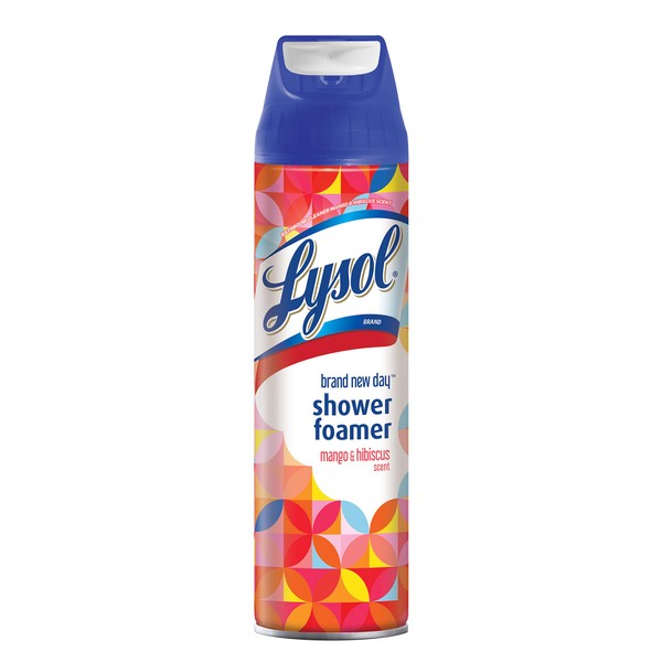 Lysol Foamer Aerosol Bathroom Cleaner, Mango & Hibiscus, 19 Ounce