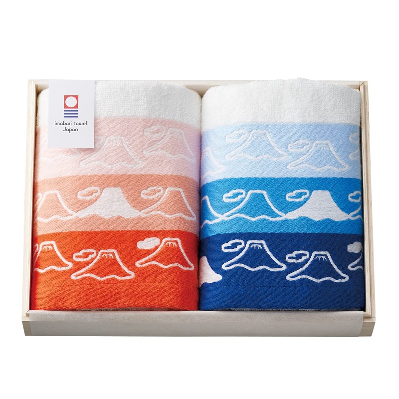 Dolce duo FJ-1651 Imabari Face Towel, Mt. Fuji [Gift Set