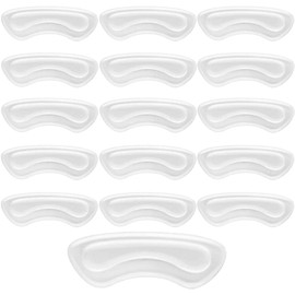 MerrQchang 16Pcs Clear Heel Grips Shoes Too Big Set Heel Pads Thick Gel Shoe Liners Plus Shoe Wipe Protectors from Slipping Out and Rubbing Perfect for New Shoes