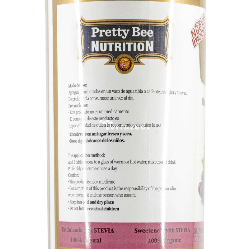Grenetina Hidrolizada Sabor Uva 100% Natural 500 Grs Pretty Bee.