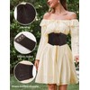 Scarlet Darkness Renaissance Corset Belt for Women Lace Overlay Front