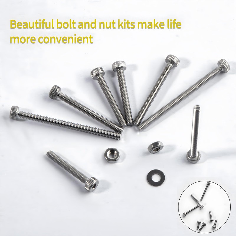 Zmbroll M2 Hex Socket Head Cap Screw 945Pcs Machine Screws