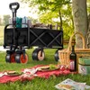 Electric Utility Wagon Cart, Rechargeable Electric Collapsible Folding Wagon, Large