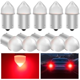 Fenikso S25 LED Single Red Brake Lamp Tail Lamp with Different Pin Angles 150 Degree BAU15S 9 Rows DC12V 10pcs