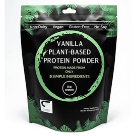 CHIZFIT, Plant-Based Protein Powder, 5 Simple Ingredients, Organic Vanilla, 21 Grams Protein per Serving, 9.74 Ounces