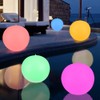 GEEDIAR 4 Pack Solar Floating Pool Lights Inflatable Waterproof IP68,