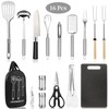 Camping Cooking Utensils Set, Stainless Steel Grill Tools, Camping BBQ