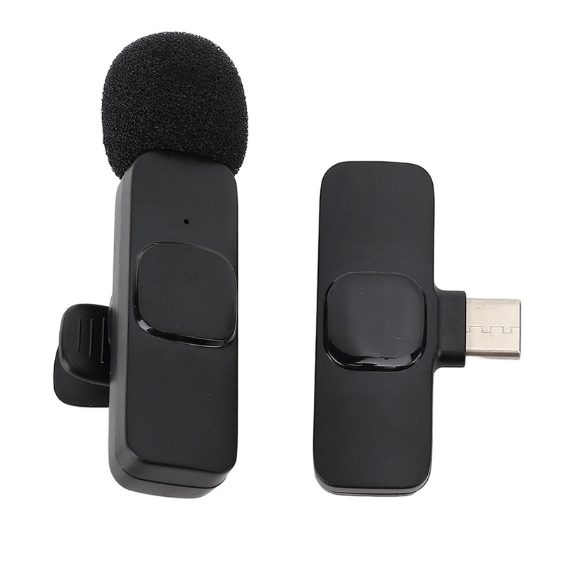Wireless Lavalier Microphone Noise Cancelling 360° Sound 20m Range Professional