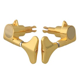 Gold Bass Tuning Pegs Keys Machine Head Tuners Set 2R2L for 4-strings Bass