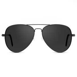 Pro Acme Aviator Sunglasses for Men Women Classic Polarized UV400 Protection 62MM(Black Frame/Black Lens)