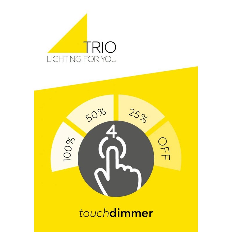 Trio Leuchten LED TOUCH table lamp CURTIS, polished brass 579790108