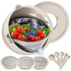 4-1 Colander with Bowl Set - Colander Bowl with Measuring