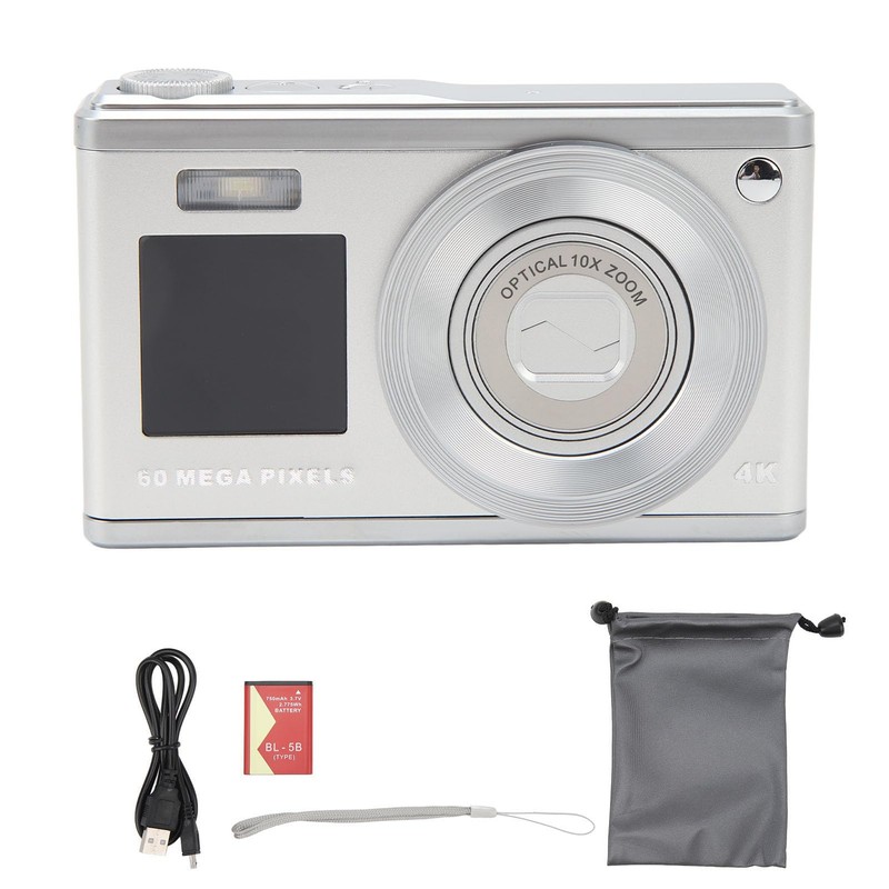Digital Camera, 2.88 Inch IPS Screen 4K 60MP Compact Camera