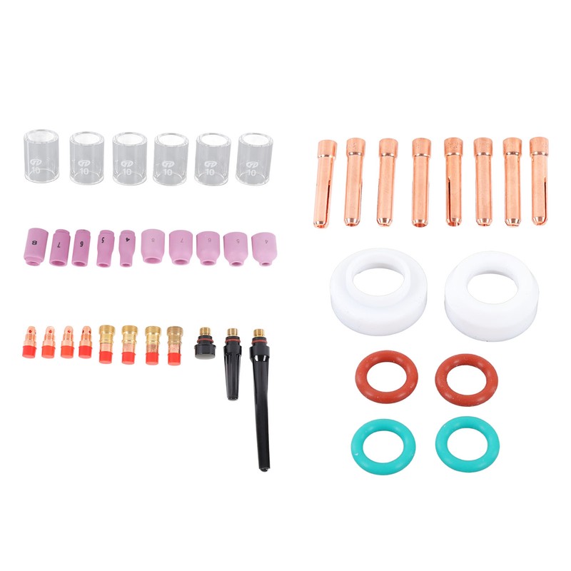 55 Pcs Set TIG Welding Consumables Ceramic Nozzle Heat Resistant
