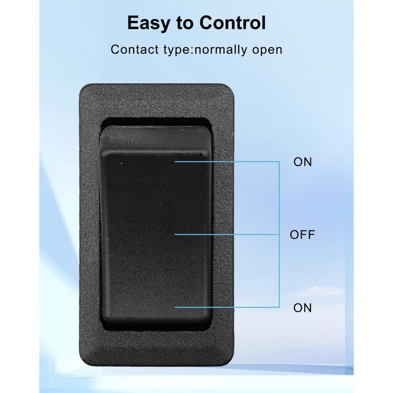 6 Pin Rocker Switch Replace HY60B, ON-Off-ON Push Button Switch,