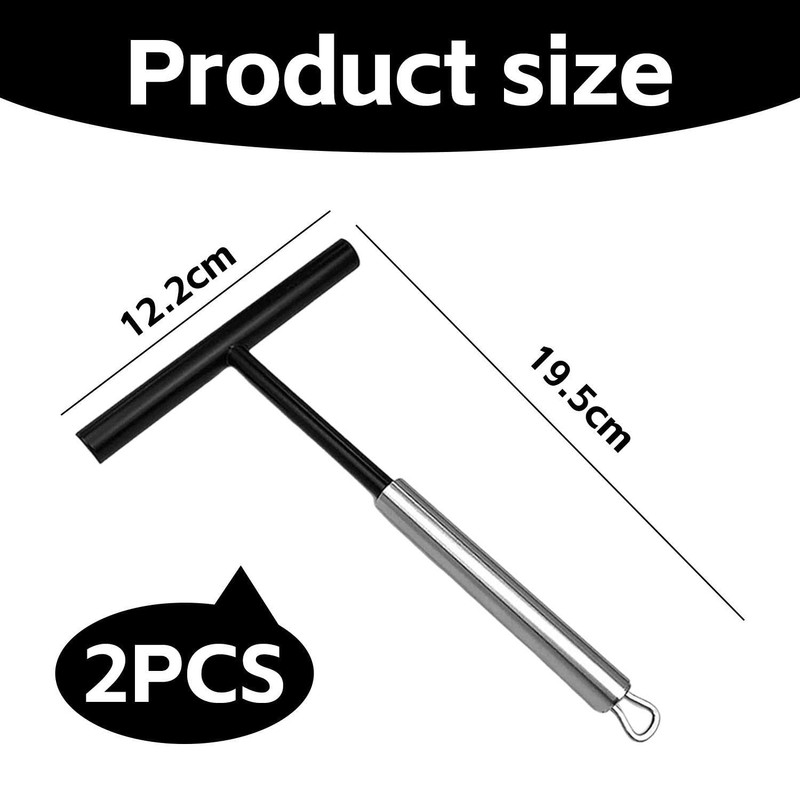 CVDYWDJIE 2 Pieces Black Pancake Spreader Stainless Steel Pancake Tools
