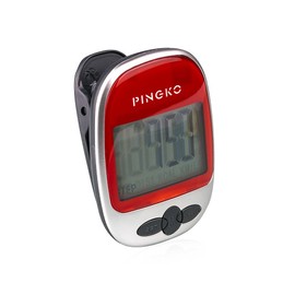 Pingko Walking Pedometer Accurately Track Steps Portable Sport Pedometer Step/distance/calories/Counter Fitness Tracker, Calorie Counter-Red